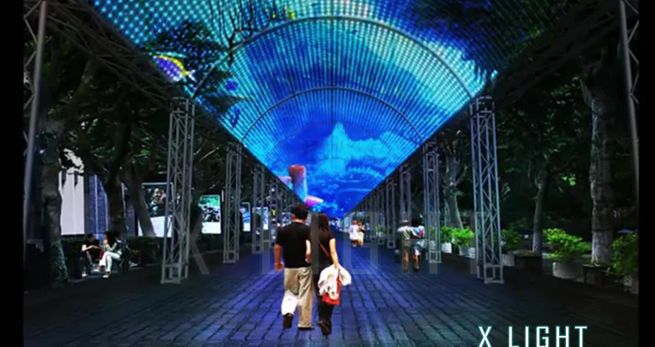 Tunel pexel light show mapeado